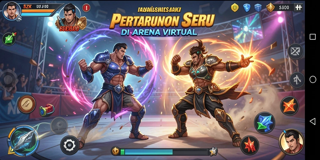 Tangkapan layar <strong>5ZK</strong> menampilkan pertarungan yang intens di arena.