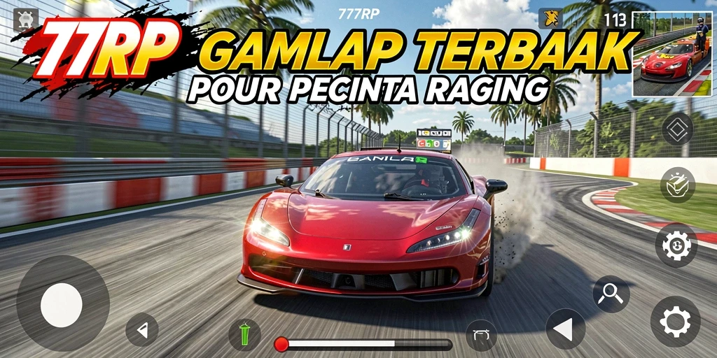 Tampilan gameplay balap seru dan mendebarkan di 77RP.