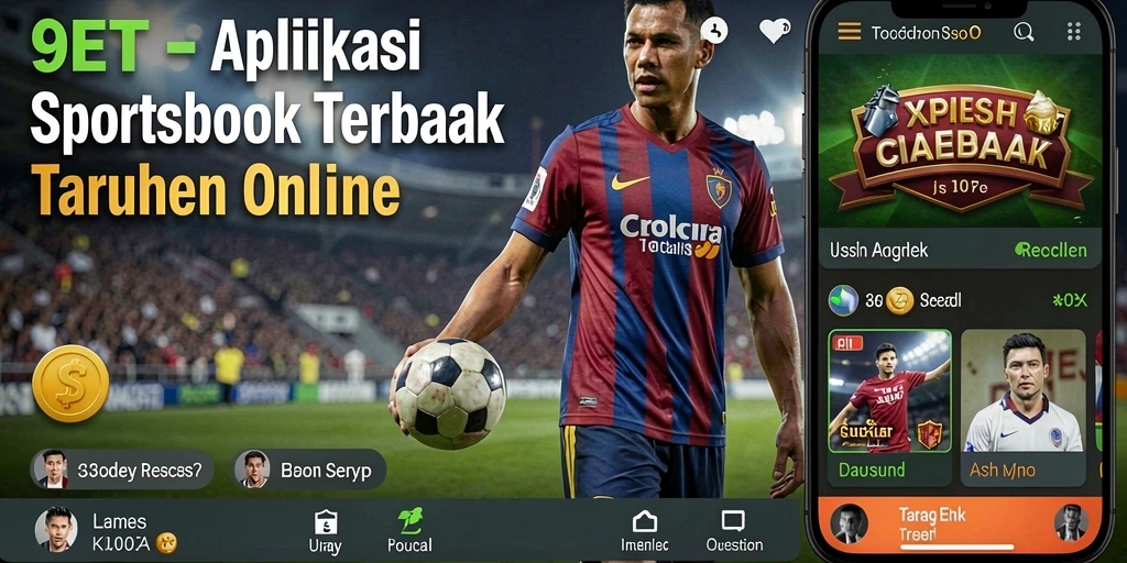 Tampilan menarik dari aplikasi 9ET dengan fitur taruhan langsung.