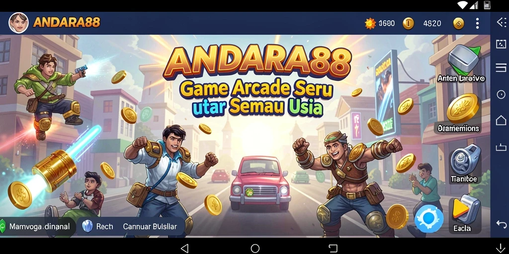 Tangkapan layar menunjukkan keseruan gameplay arcade ANDARA88.