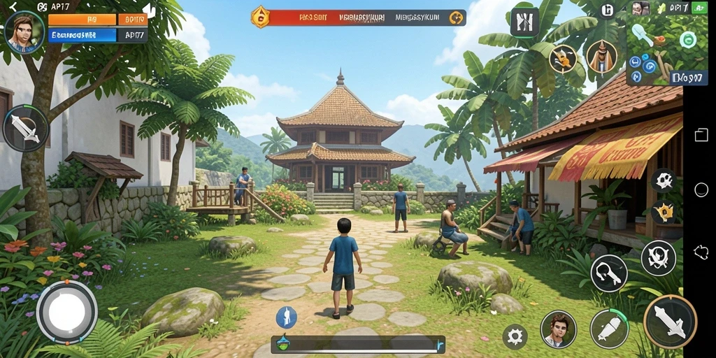 Tampilan gameplay santai dan menghibur dari API77.