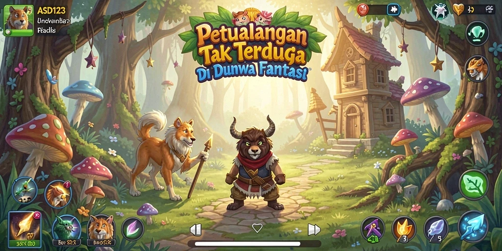 Tampilan gameplay petualangan yang menakjubkan di ASD123.