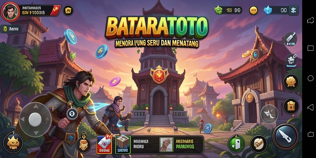 Tampilan gameplay seru dari BATARATOTO yang menguji strategi Tower Defense.