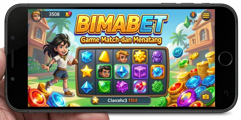 Tampilan gameplay seru dan penuh warna di BIMABET.