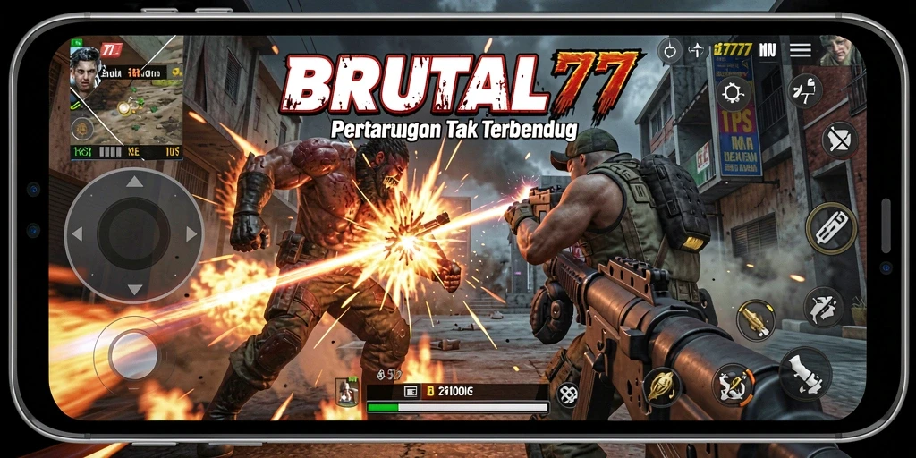 Tampilan menarik dari gameplay seru BRUTAL77