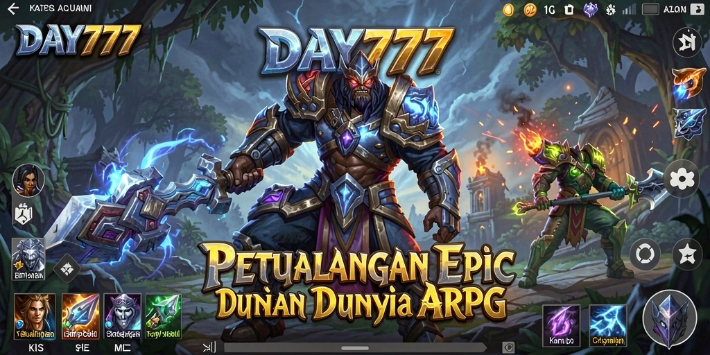Tampilan gameplay yang menegangkan di dunia ARPG DAY777.
