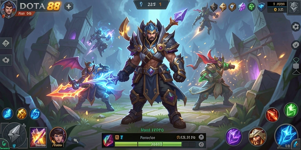 Gameplay DOTA88 yang menegangkan dan seru saat bertarung melawan monster.