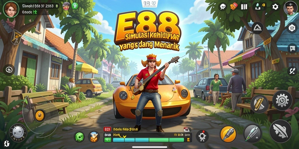 Menampilkan gameplay seru E88 dengan karakter dan lingkungan yang interaktif.
