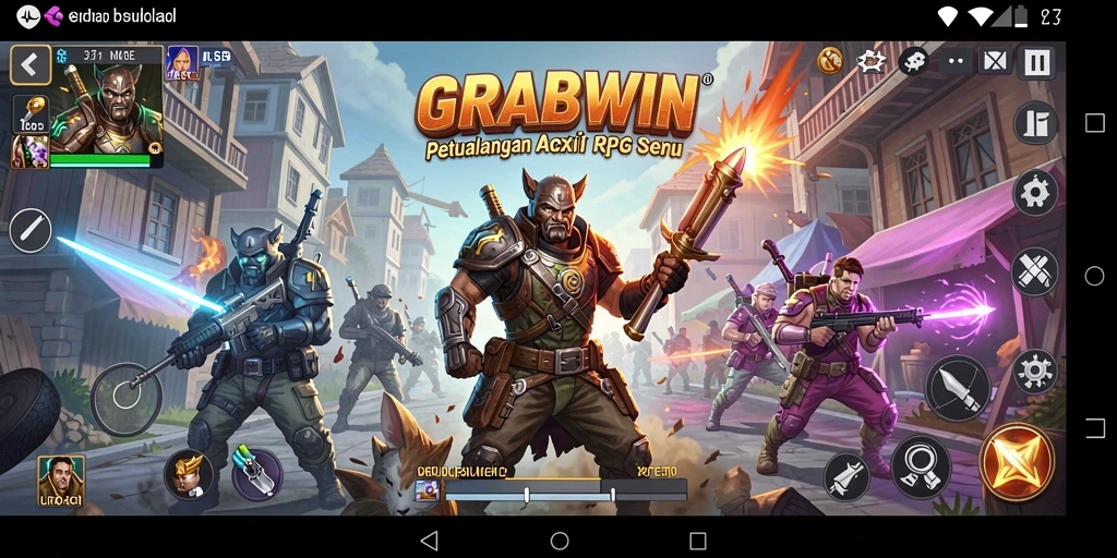 Tampilan gameplay yang mendebarkan dalam <strong>GRABWIN</strong> sebagai game ARPG.