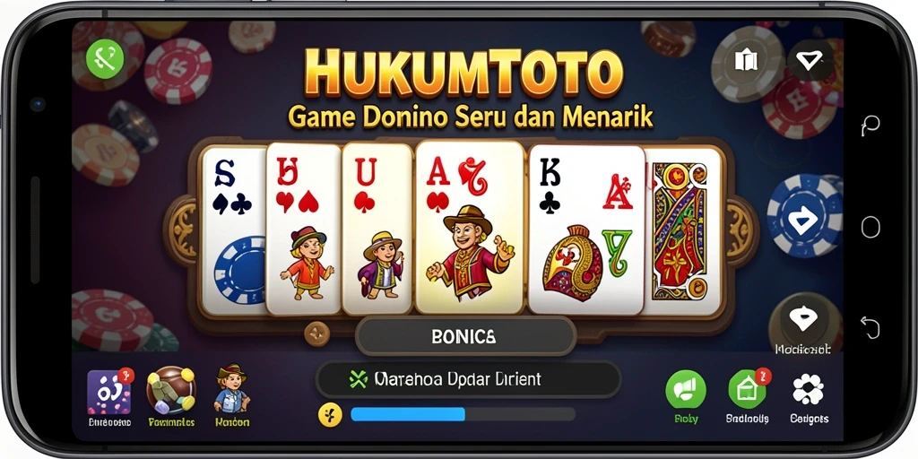 Tampilan gameplay seru HUKUMTOTO saat permainan domino berlangsung.