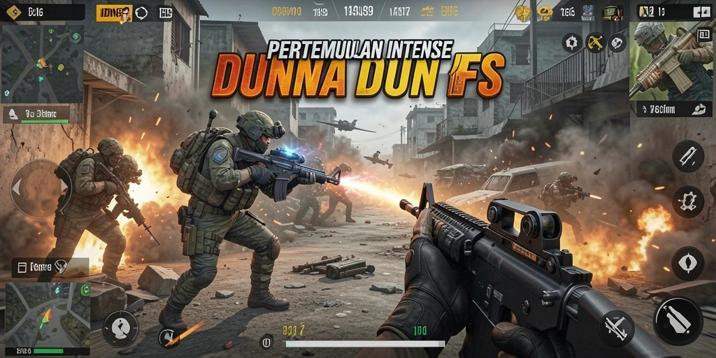 Tangkapan layar gameplay IDN89 menunjukkan aksi tembak-menembak yang mendebarkan.