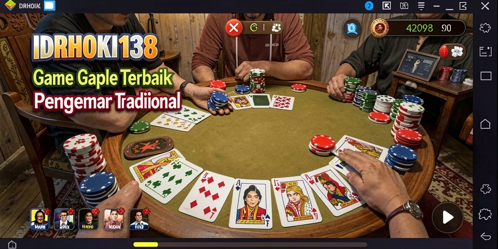 Tampilan gameplay Gaple yang menarik dan interaktif di IDRHOKI138.