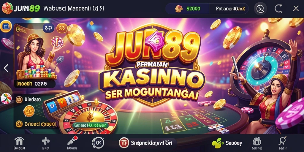 Screenshot gameplay JUN88 dengan visual Kasino yang menakjubkan.
