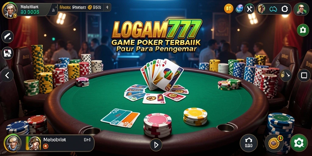 Tampilan gameplay LOGAM777 yang mendebarkan di meja poker.