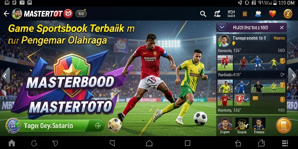 Tampilan utama MASTERTOTO dengan fitur taruhan olahraga yang menarik.