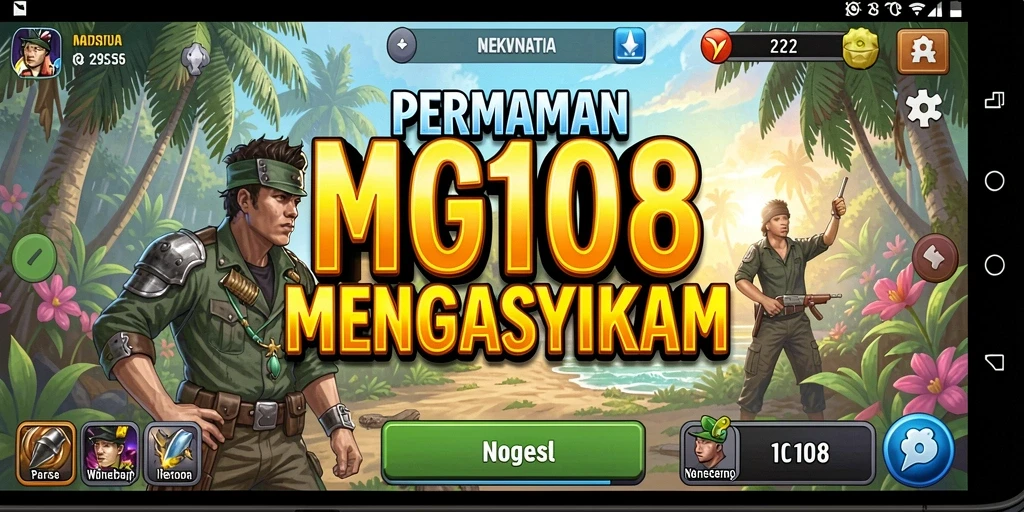 Tangkapan layar gameplay MG108 yang menggambarkan keseruan bermain Idle.