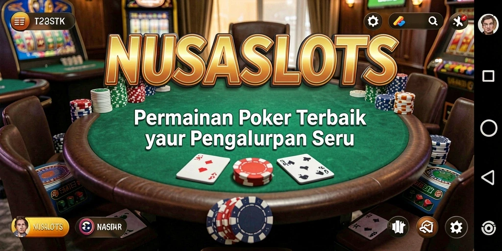 Screenshot gameplay NUSASLOTS yang menampilkan suasana meja Poker yang menarik.