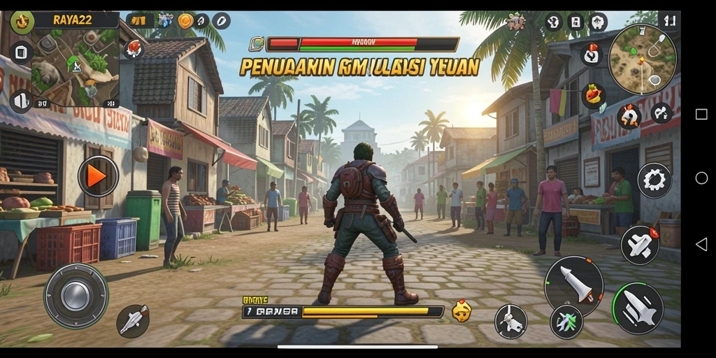 Tampilan gameplay RAYA22 dengan simulasi yang menarik.