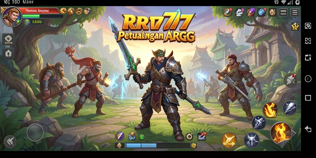 Tampilan gameplay ARPG yang memukau dan penuh aksi di RR777.