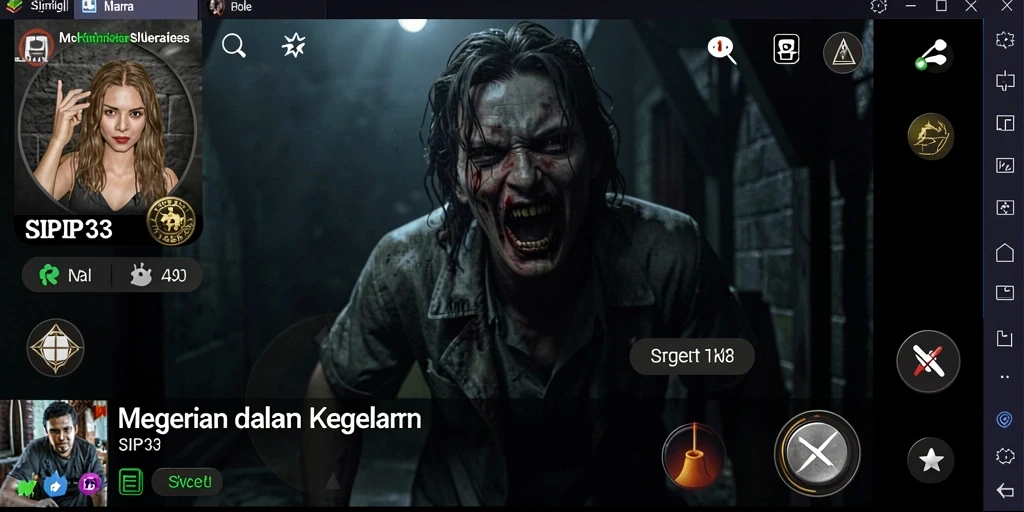 Tampilan gameplay SIP33 yang menyeramkan dan menegangkan.