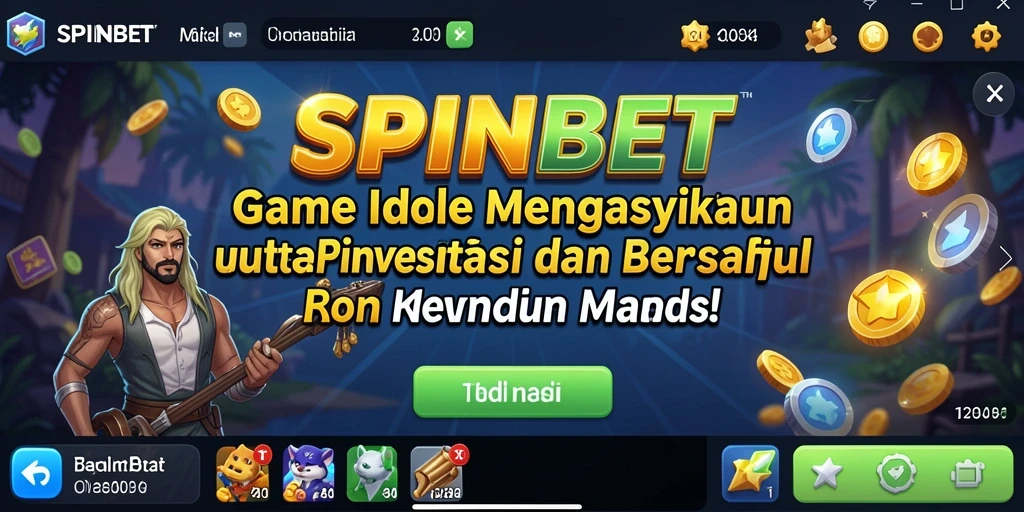 Tampilan permainan <strong>SPINBET</strong> yang menampilkan strategi Idle yang mengasyikkan.