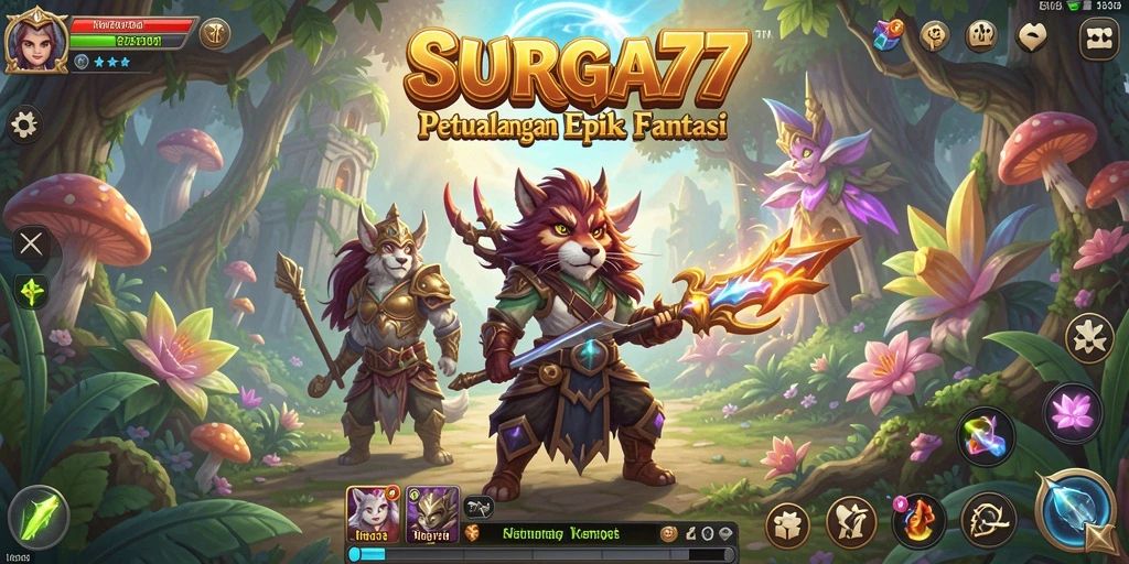 Tampilan gameplay SURGA77 yang memukau dengan petualangan seru.