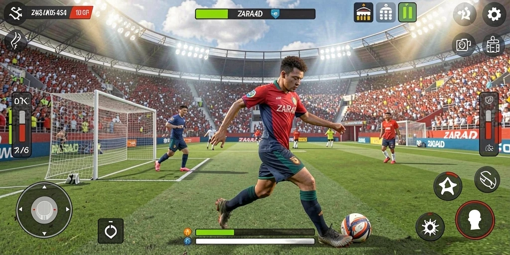 Screenshot utama ZARA4D menampilkan aksi seru dalam game olahraga.